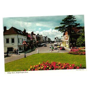 Vintage John Hinde Postcard Stratford Upon Avon Bridge Street Unused England